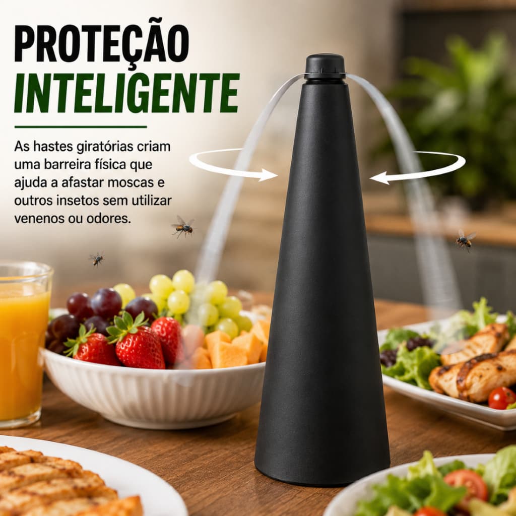 Ventilador Repelente de Insetos para Mesa 25cm Portátil Sem Produtos Químicos