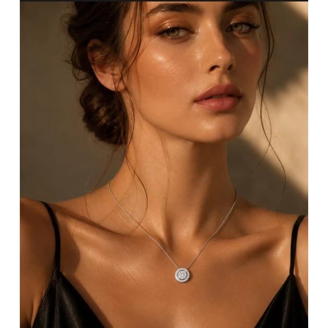 Colar My Ek Ponto de Luz  Prata 925 Cravejado de Zircônias