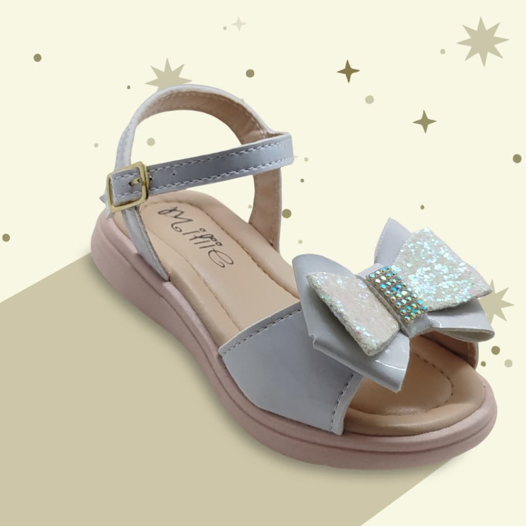 Sandália Infantil Menina com Laço Rasteirinha Menina Confortável  Sandália Bebê Casual