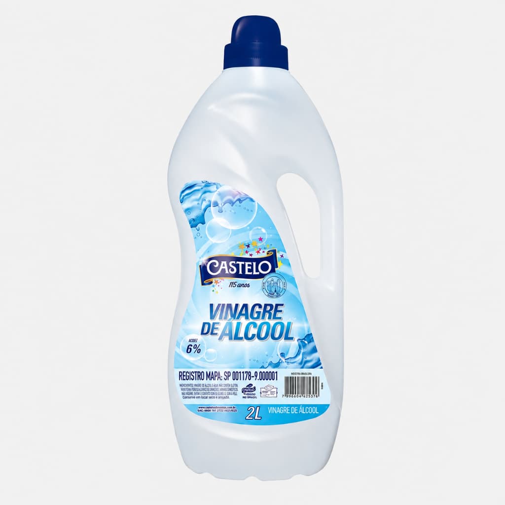 Vinagre de Álcool Acidez De 6% Tradicional da marca Castelo 2L
