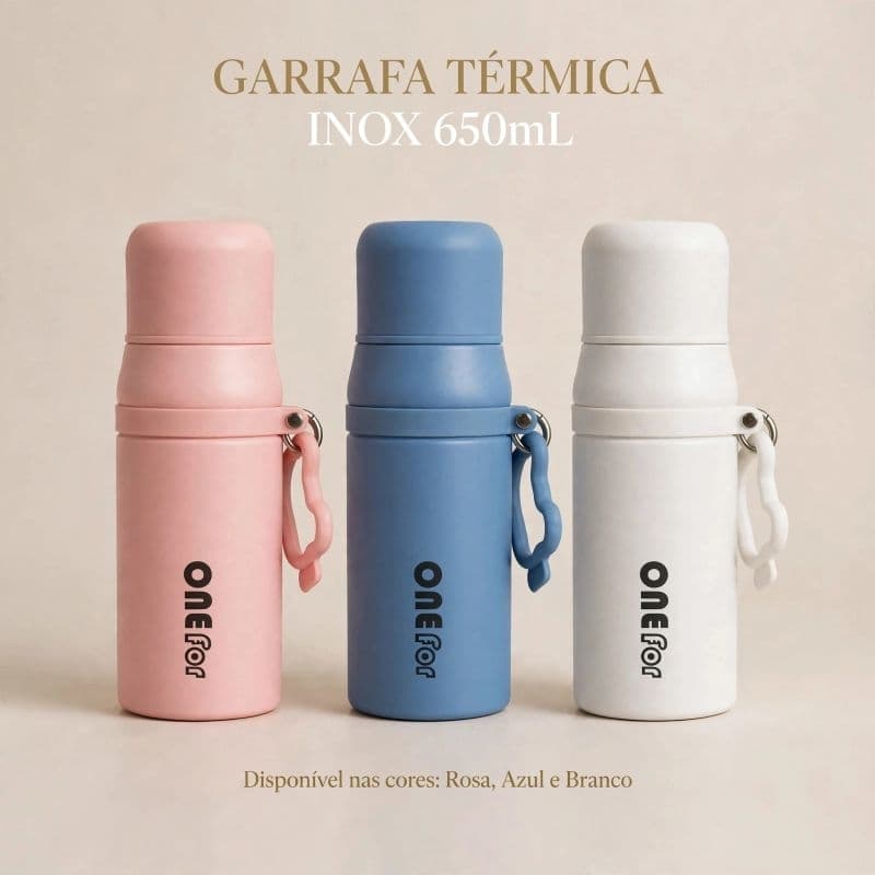 Garrafa Térmica Inox 650ml Onefor
