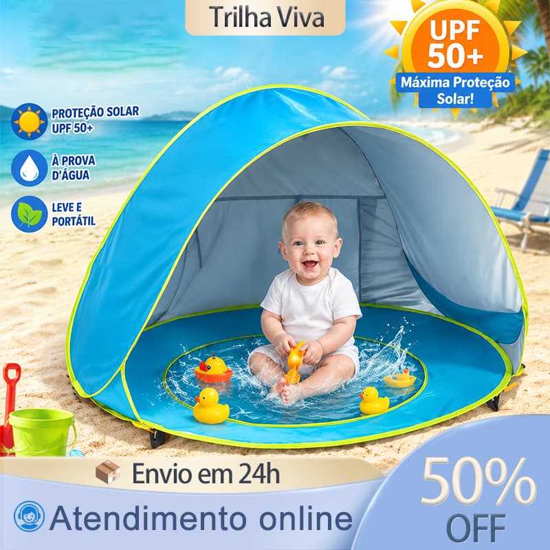Tenda Infantil Bebê Pop Up Solar Proteção UV Barraca Praia Piscina Portátil Acampamento Camping