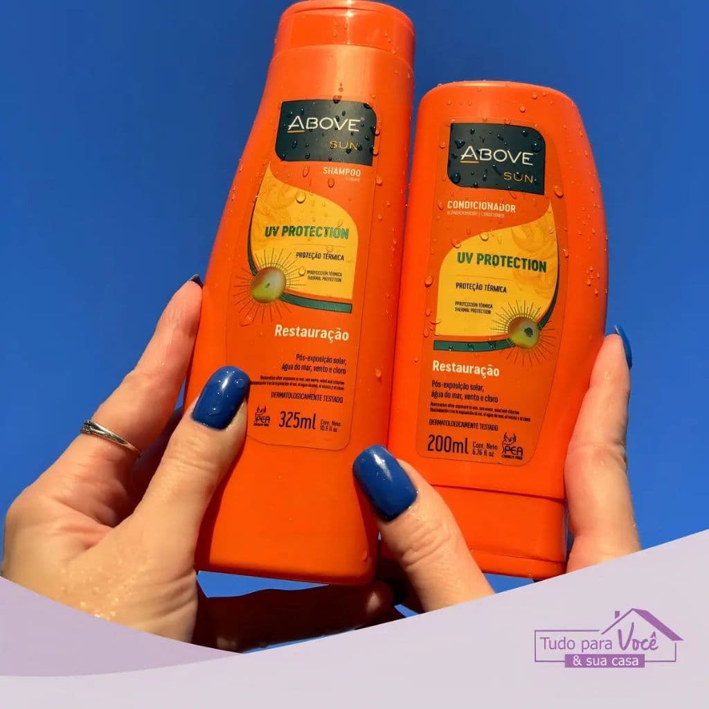Kit Shampoo 325ml + Condicionador Proteção Térmica Antes Pós Sol Above 200ml