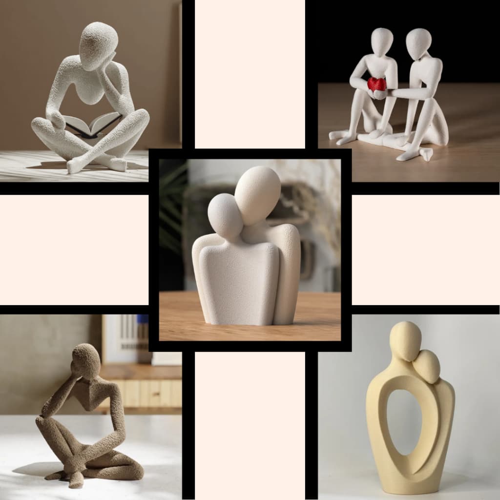 Esculturas Decorativas Modernas em Estilo Minimalista para Interiores Elegantes
