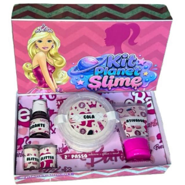 Kit Planet Slime Barbie – Monte Seu Próprio Slime | Presente Infantil