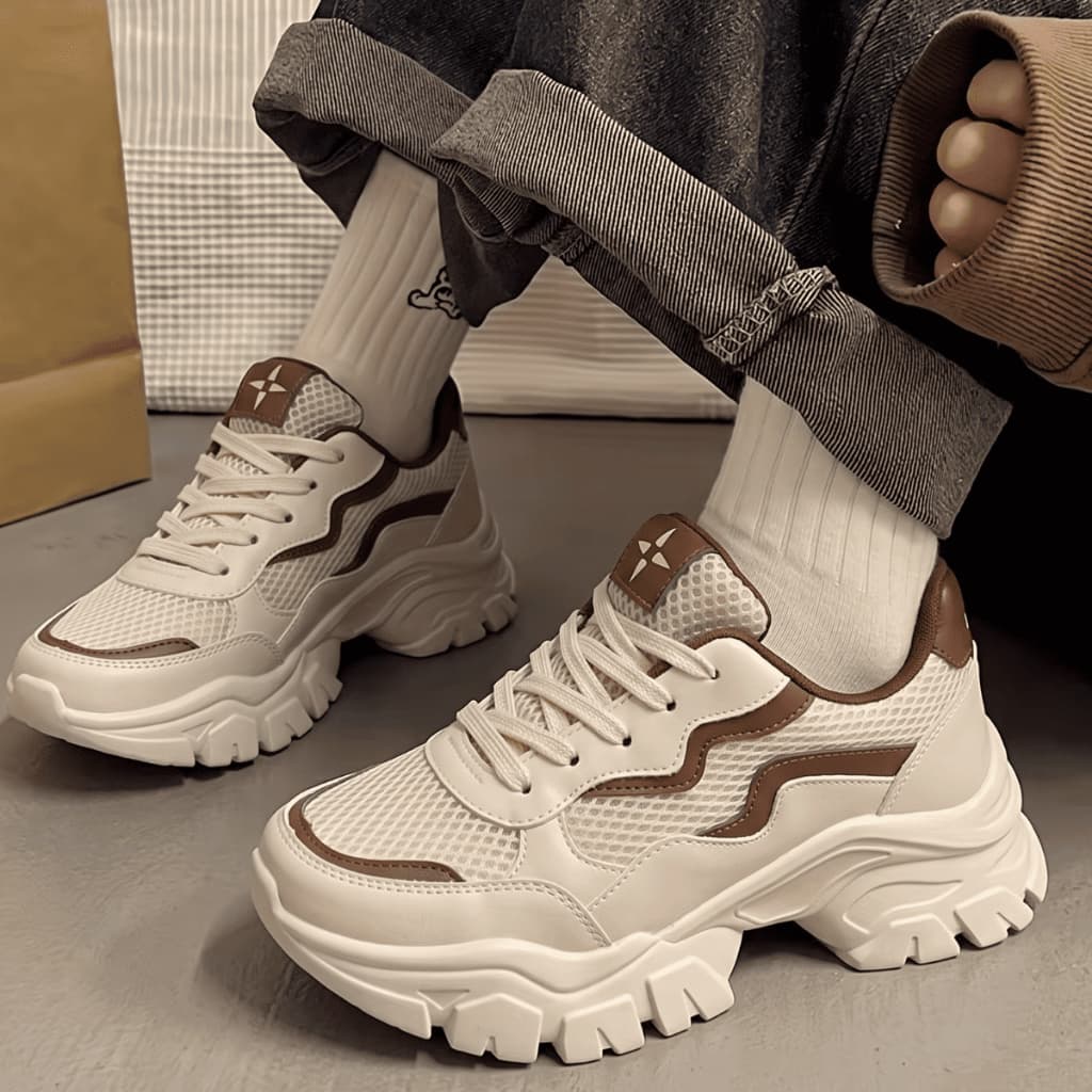 Tênis Feminino Chunky Plataforma Tratorado Sola Alta