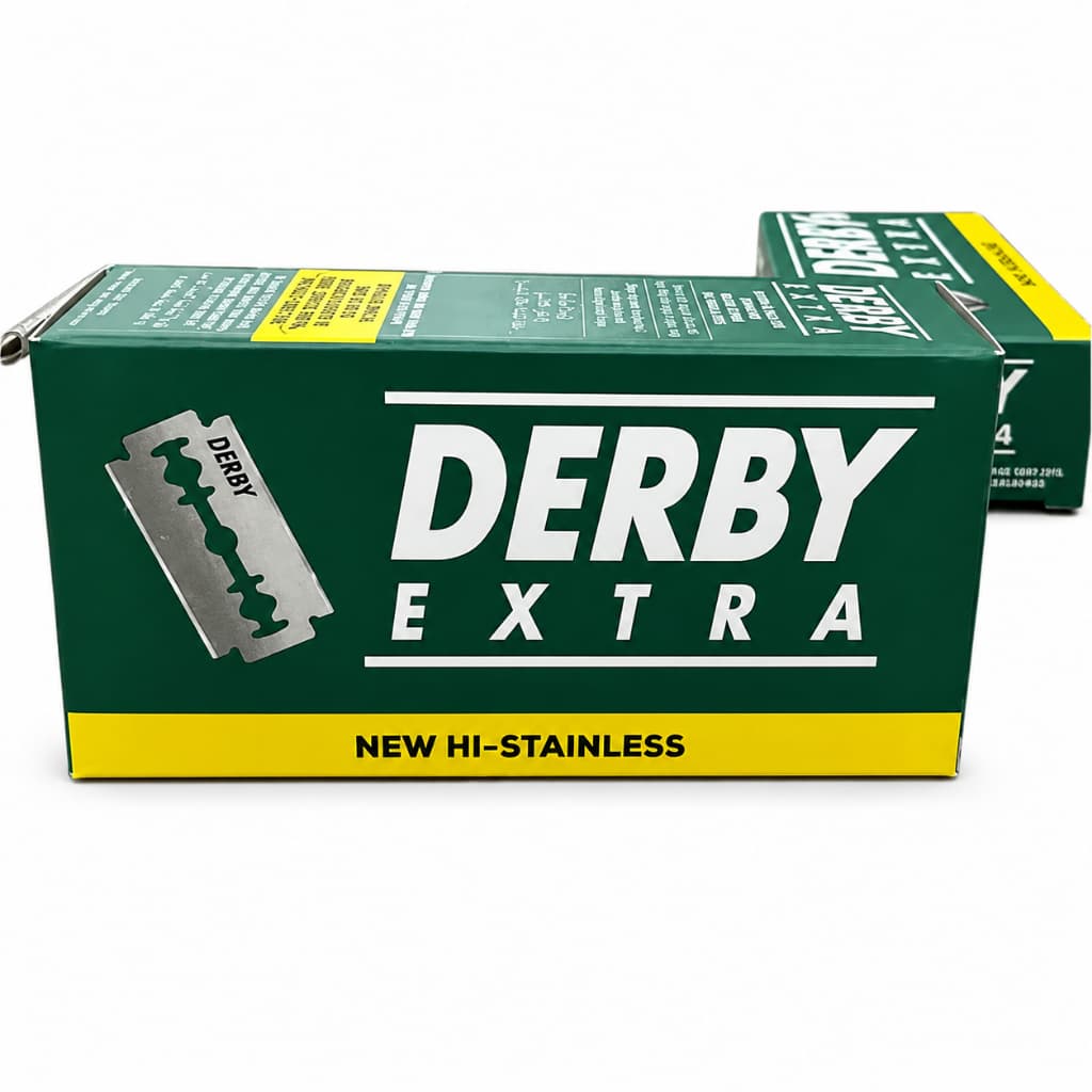 50 Lâminas Para Barbear Derby Extra Verde Profissional