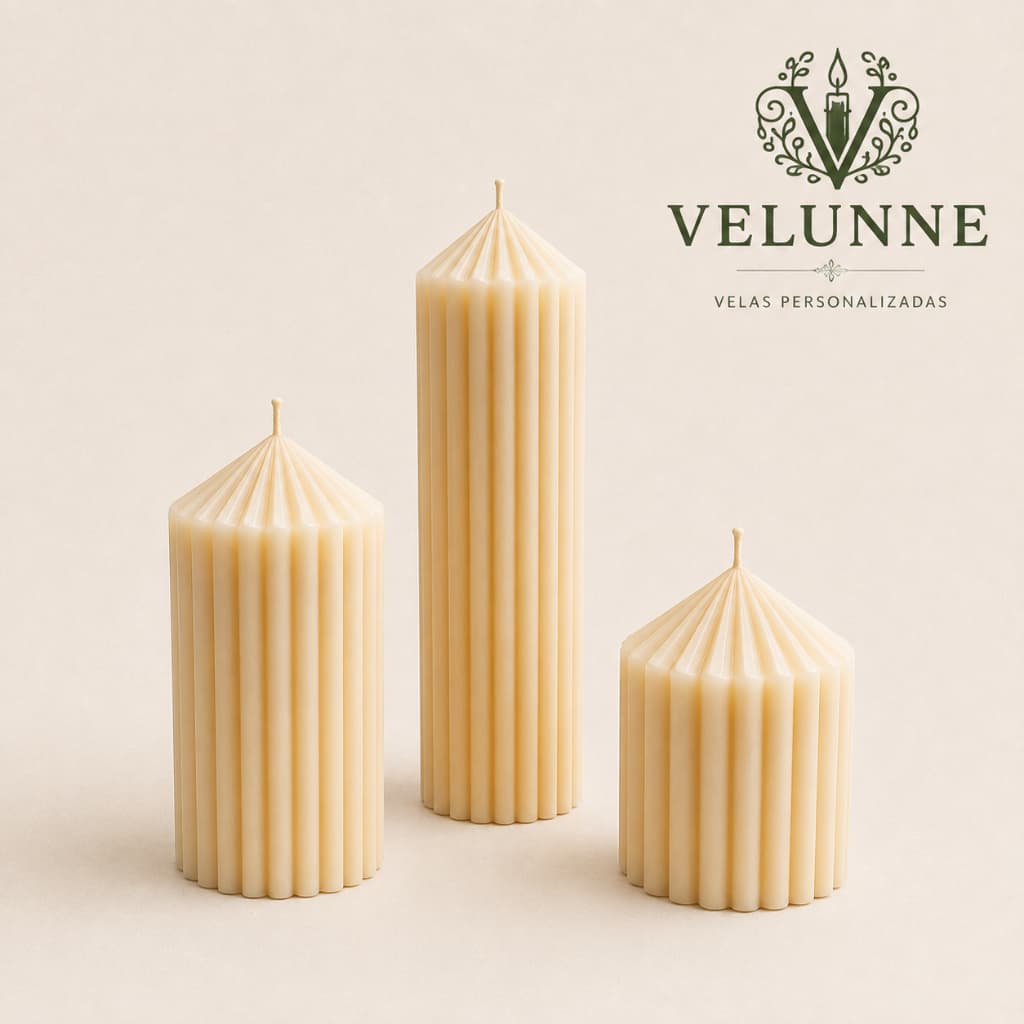 kit 4 peças  Velas Decorativas Aromaticas  com bandeja