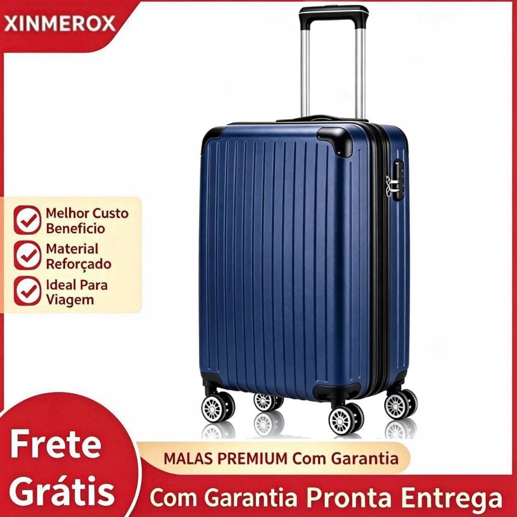 Mala De Viagem Padrão Anac 10KG ABS Inquebrável Com Zíper Expansível Rodinhas Removíveis Pequena Top