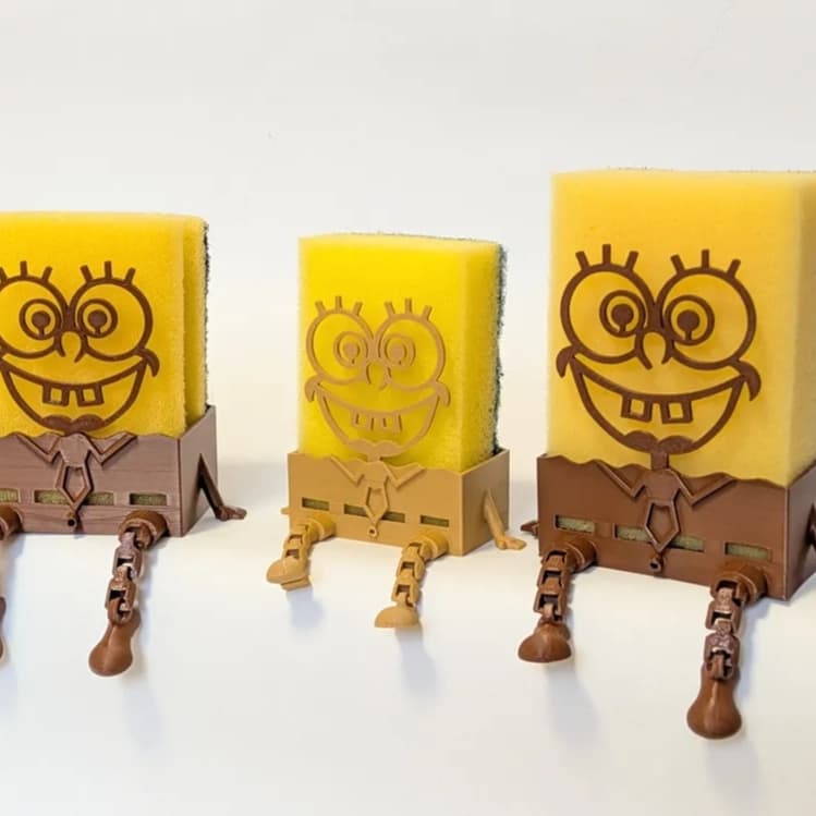 Suporte Para Esponja Bob Esponja 3 Tamanhos Organizador Para Pia Cozinha Banheiro Decoração Divertida