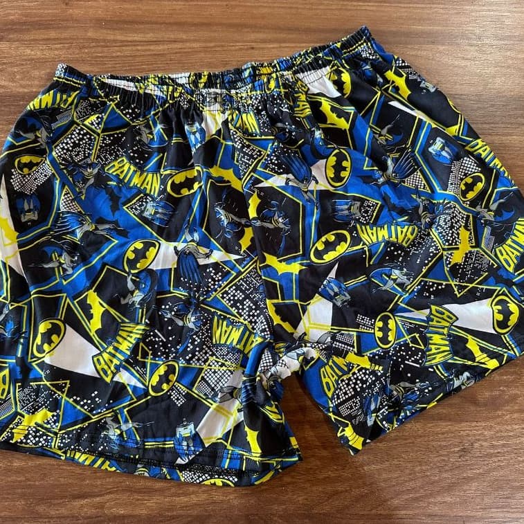 Samba Canção Masculino Temático Personagem Poliéster Cueca Roupa Dormir Personalizado Super Herois