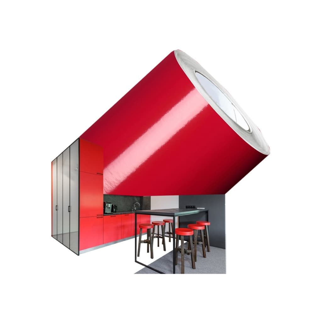 Adesivo Vinil Envelopamento Geladeira Fogão Móveis Vermelho 2x50