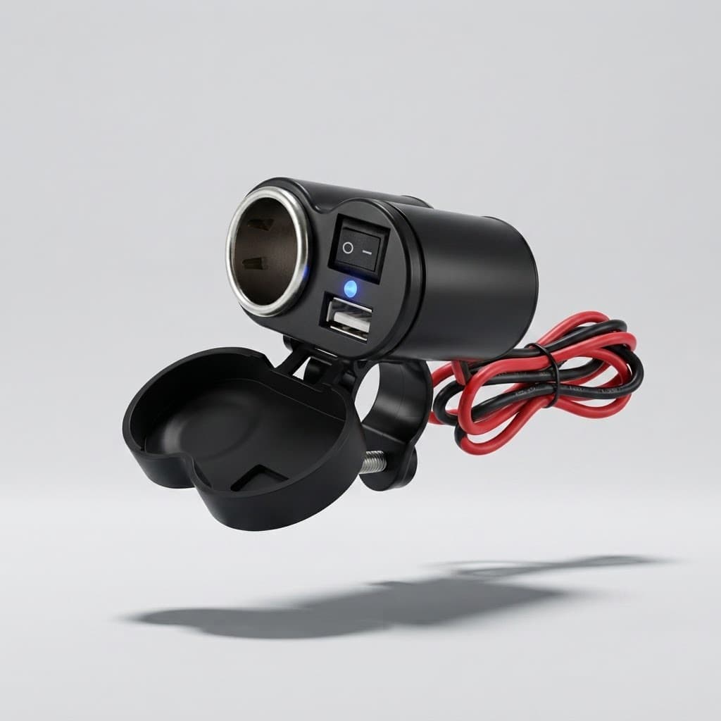 Carregador De Celular Para Moto Knup Kp-572 Usb 12v Tomada