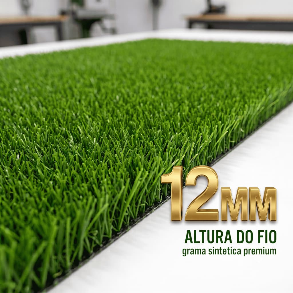 Tapete Grama Sintética 12mm - TAMANHOS MAIORES - Decorativa Premium Verde