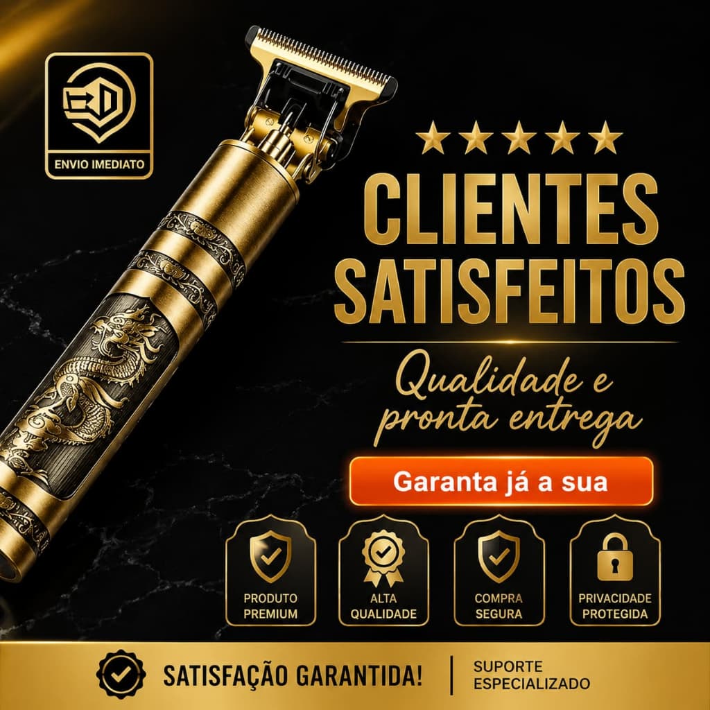 Máquina De Cortar Cabelo E Barbear Profissional T9 Vintage Dragão Recarregável Sem Fio Acabamento Barbeador Elétrico Lux