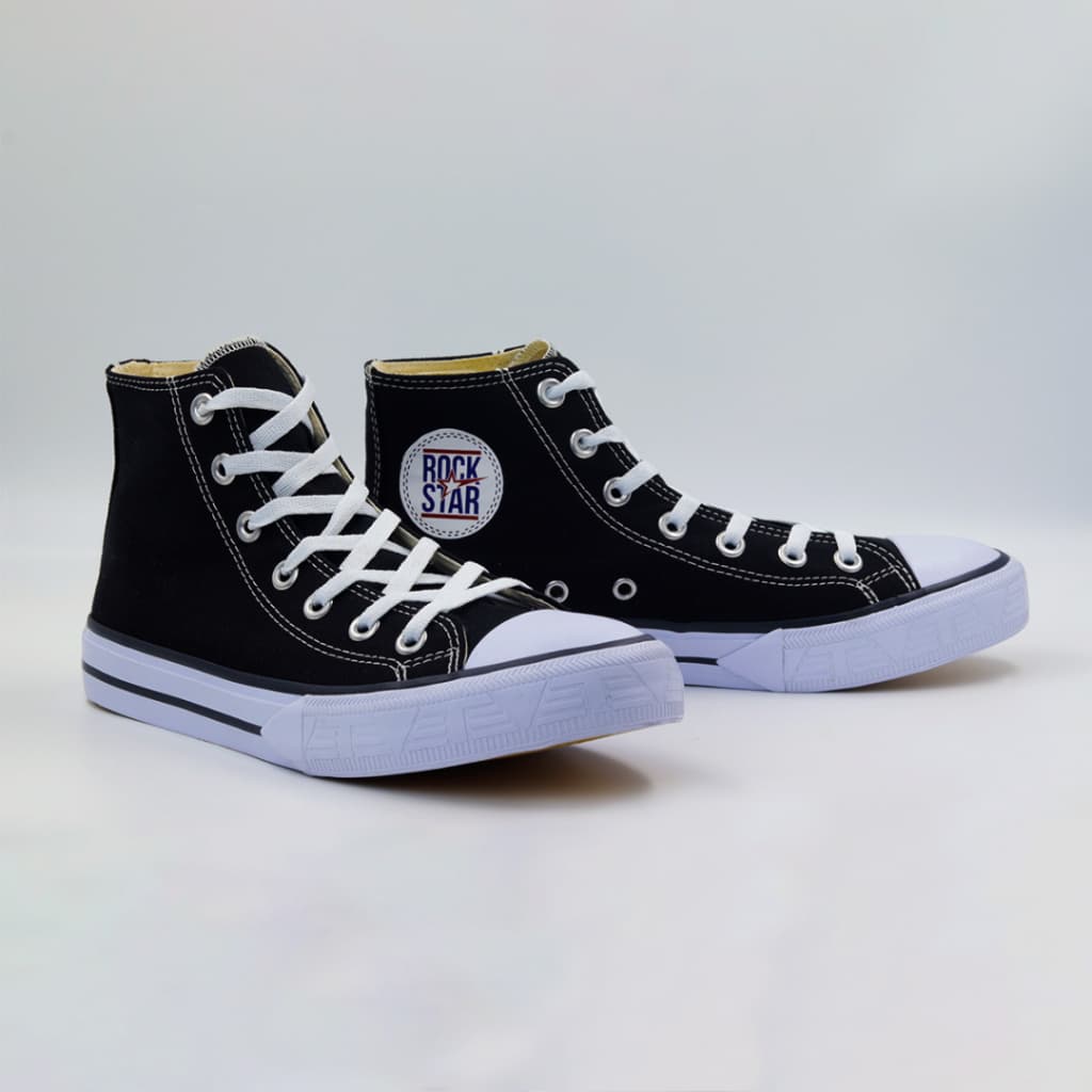 Tênis Preto Cano Alto Unissex Casual Feminino e Masculino Tevet