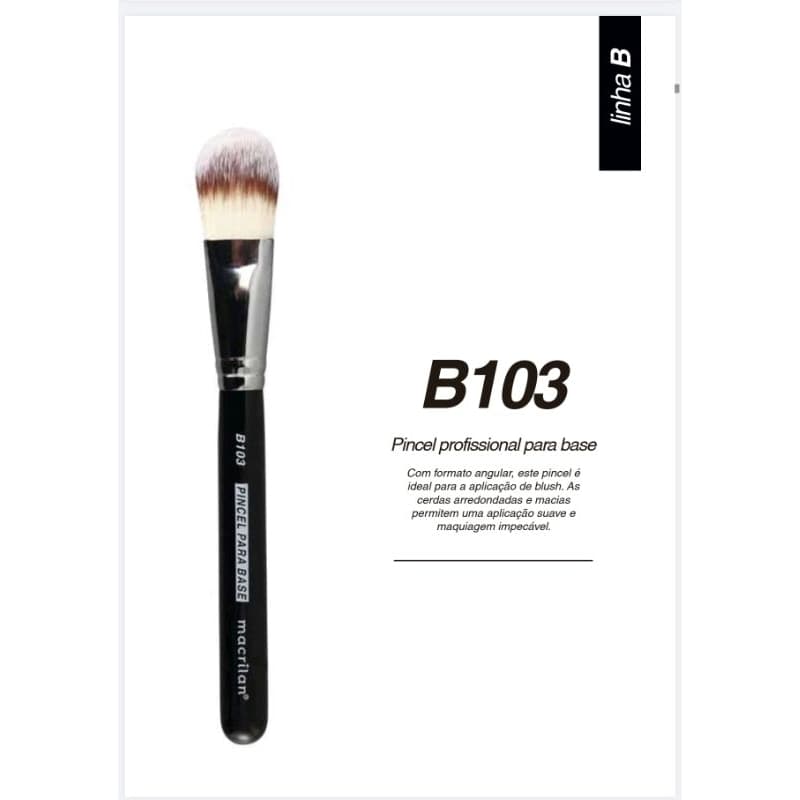 Pincel Profissional P/ Base Lingua De Gato Macrilan B103/B115/A03