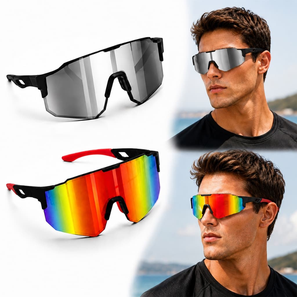 Kit 2 Óculos de Sol Ciclismo Beach Tennis UV400 Corrida