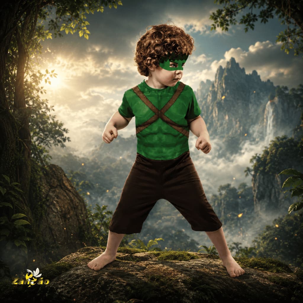 Fantasia Infantil Super Herói Menino Gigante Da Selva - Fantasias Super