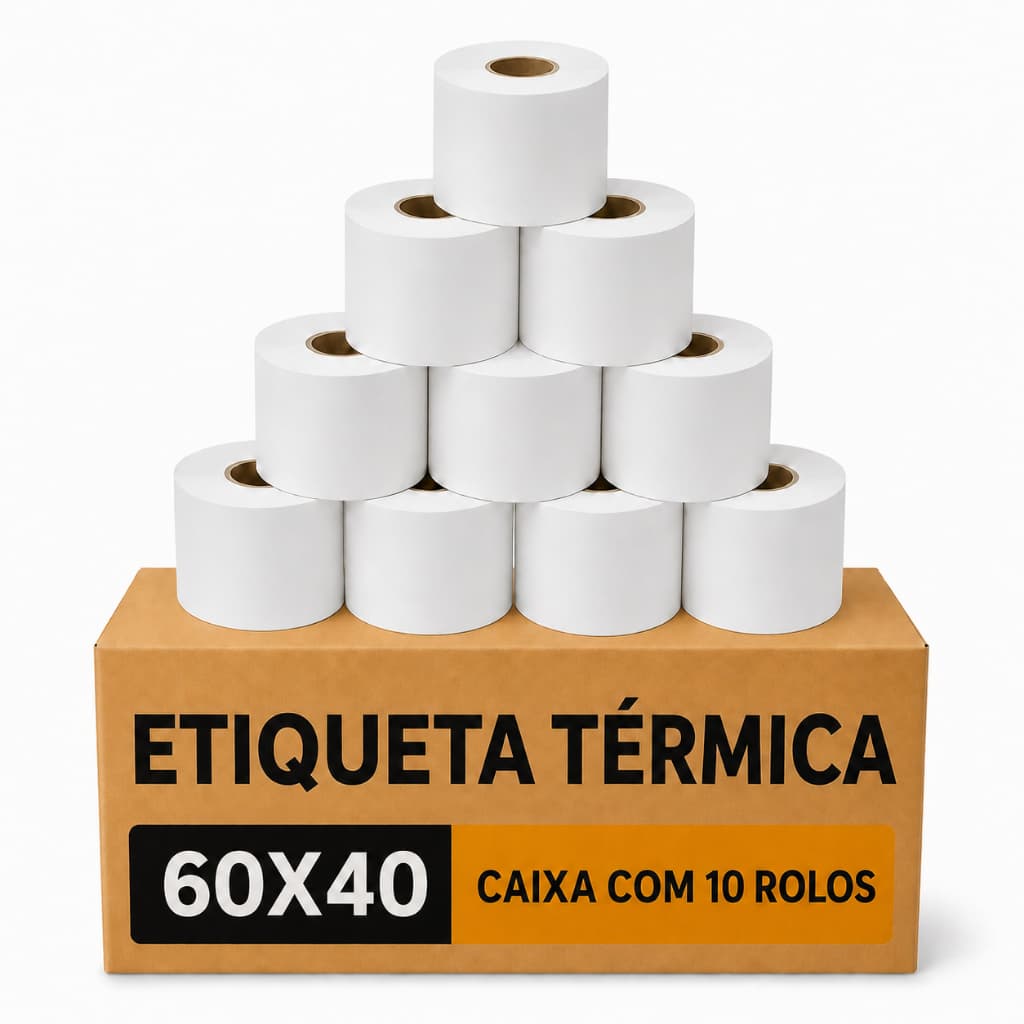 Etiqueta 60x40 Térmica para Balança - Caixa com 10 Rolos