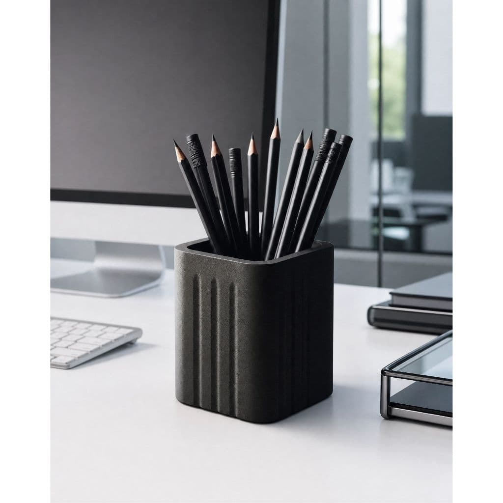 Porta-Caneta, Lápis OLYMPIO - Designer Moderno - Organizador de Mesa de escritório.