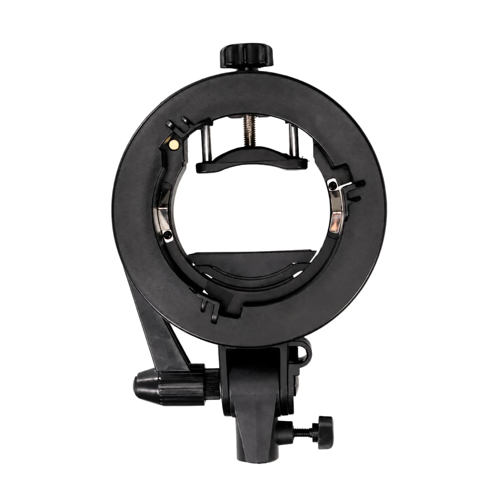 Sistema para Montar Flash Speedlite de Cabeça Redonda ou Retangular com Modificadores de Luz Padrão Bowens