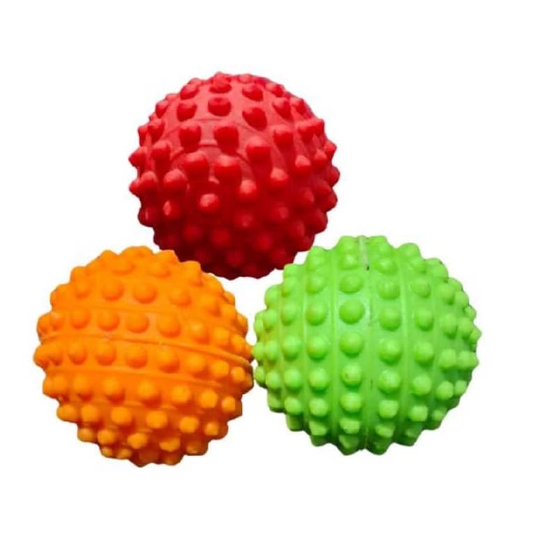Bolinha para Cachorro Kit 3 Bolas Cravo Fisioterapia Massagem Anti Stress Bolinha Cravo Macia Envio Imediato bolinha pet