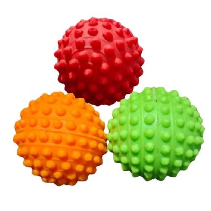 Bolinha para Cachorro Kit 3 Bolas Cravo Fisioterapia Massagem Anti Stress Bolinha Cravo Macia Envio Imediato bolinha pet