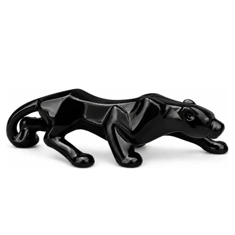 Decoração Escultura Pantera Negra Preto Brilho, Fosco Escultura Luxo Escritorio Sala