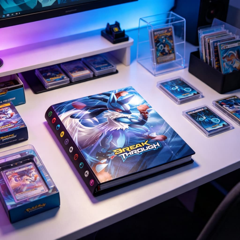 Álbum Pokémon 240 Cartas 4 Bolsos Páginas Fixas Capa PVC Porta Cards TCG Colecionador Presente