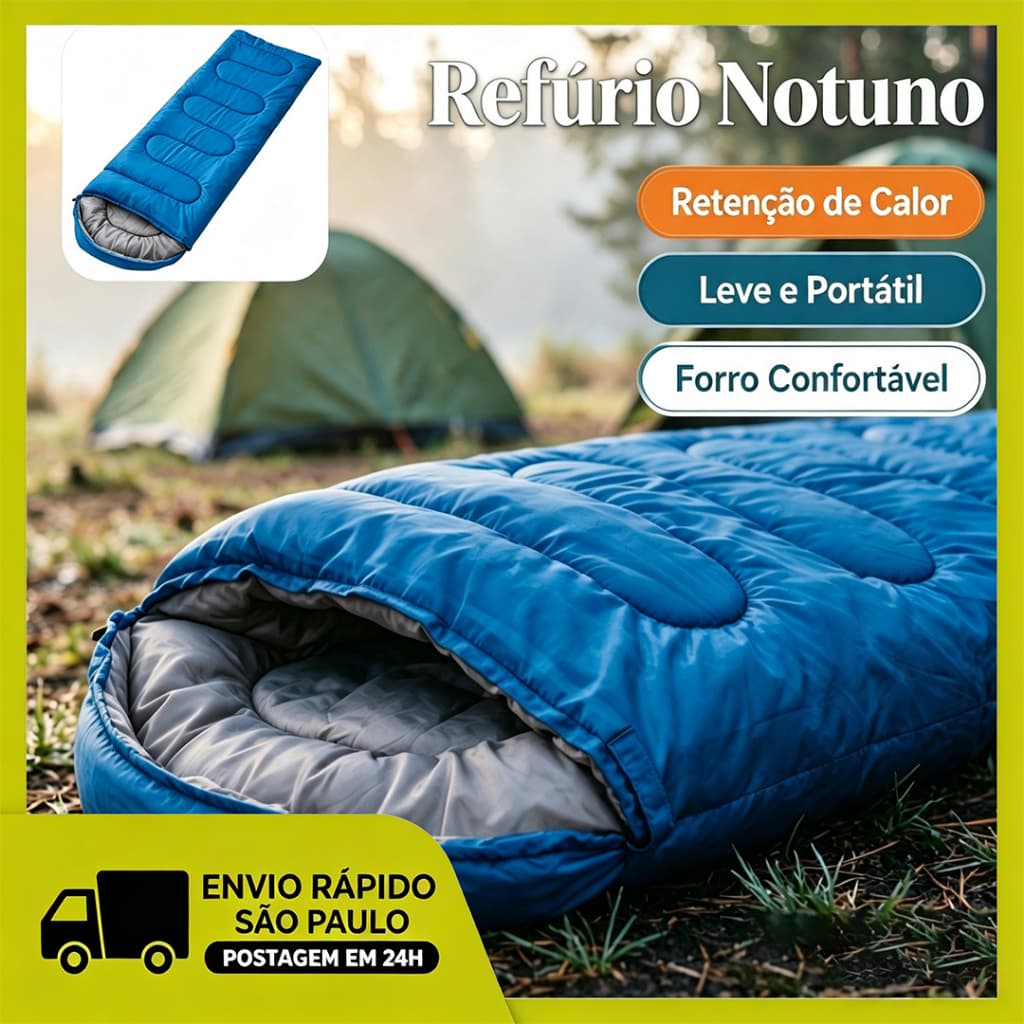 Saco de Dormir Colchonete - Leve, Compacto, Impermeável & Prático para Aventuras e Camping, com Bolsa