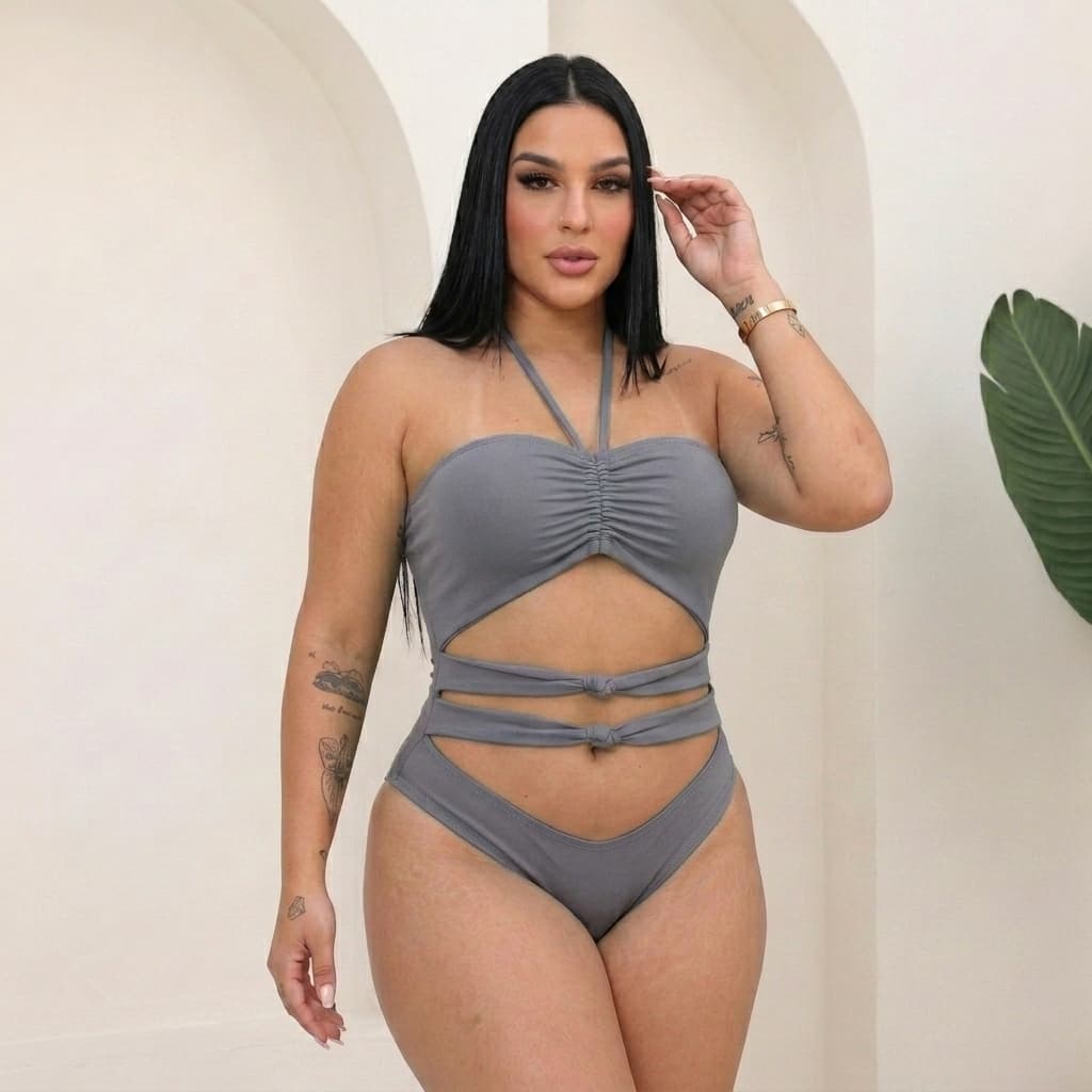 Body paloma com abertura na barriga Tomara que caia ou amarração pescoço Tamanho Único