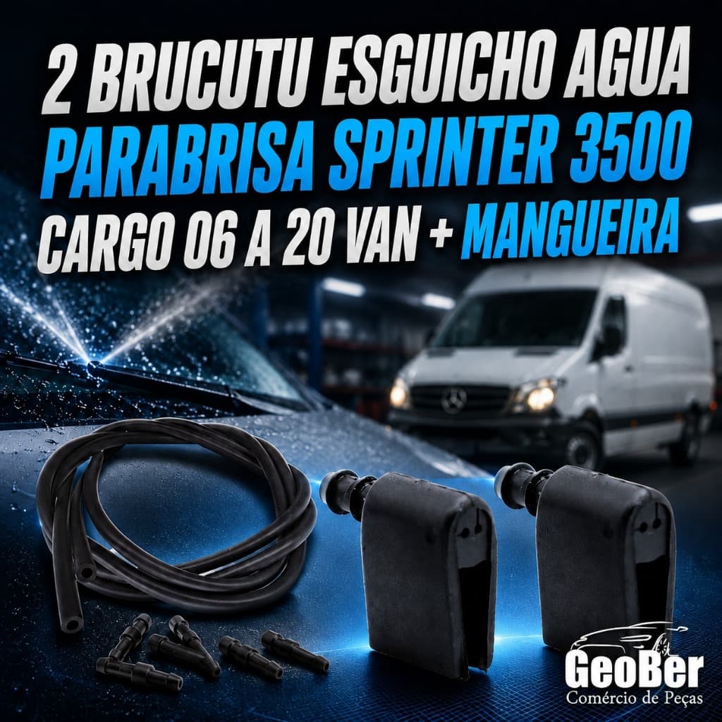 2 BRUCUTU ESGUICHO AGUA PARABRISA SPRINTER 3500 CARGO 06 A 20 VAN MANGUEIRA