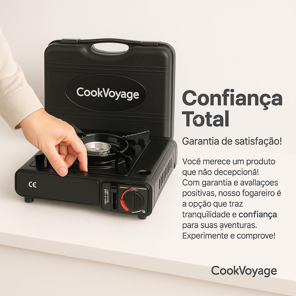 Fogareiro Portátil Compacto para Camping e Cozinha ao Ar Livre