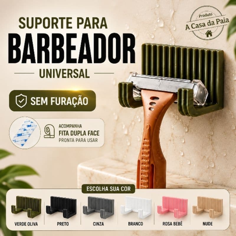 Kit 2x suporte  higiênico para barbeador gilete com fita dupla face banheiro higiene suporte parede organizador sem furo
