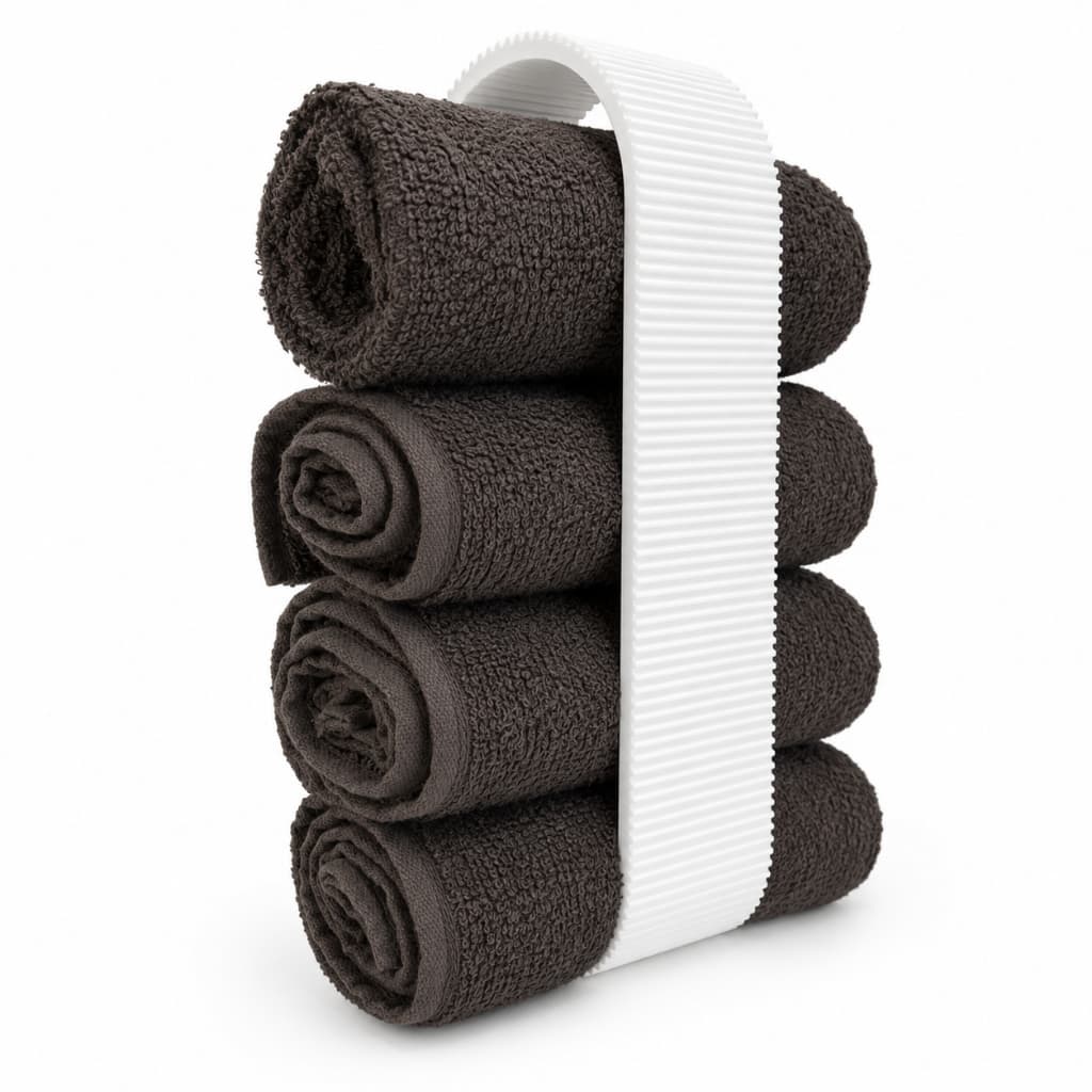 Suporte Porta Toalha De Banho Banheiro Sem Furo 3m Preto Branco