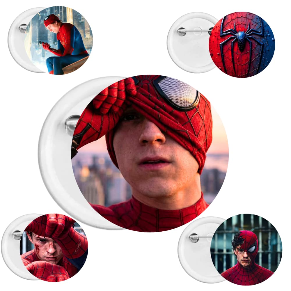 KIT 5 BOTTONS DO HOMEM ARANHA