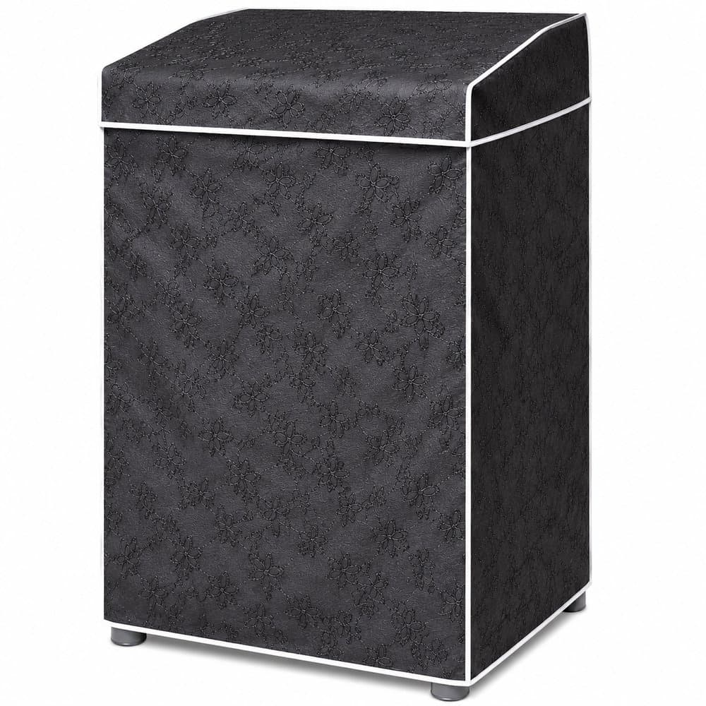 Capa Para Maquina De Lavar Roupa Forrada PVC Impermeavel Tampa P G Preta