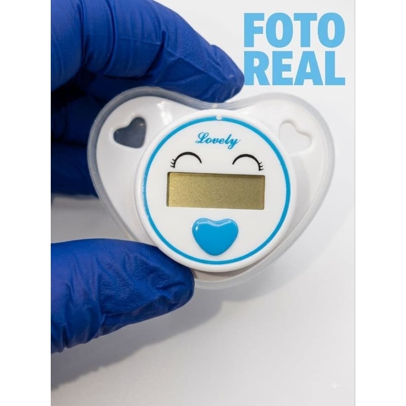 Termômetro Digital Infantil Formato Chupeta Visor Com LCD