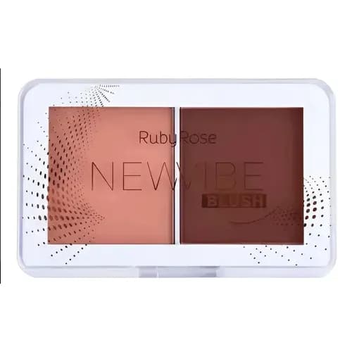 Blush Facial Ruby Rose New Vibe Compacto Paleta Duo Tom Da Maquiagem Cor 1