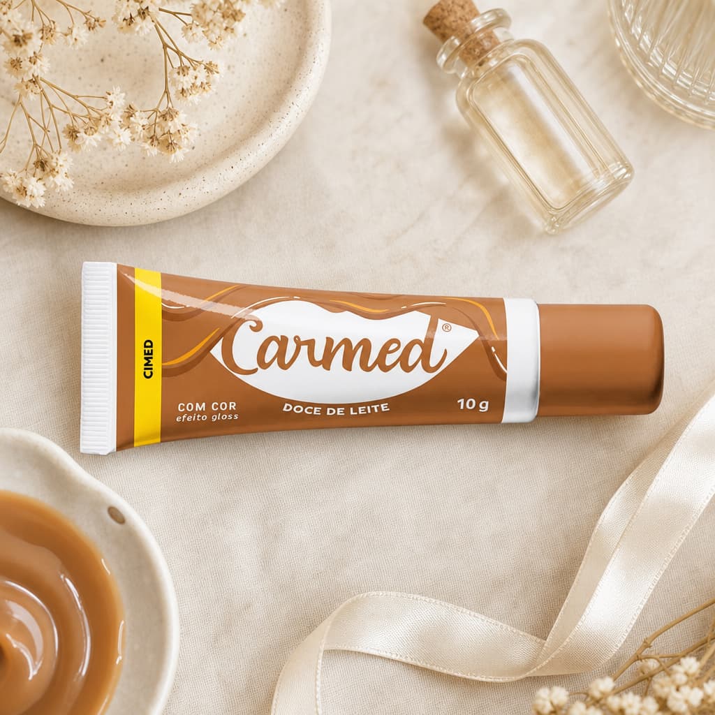 Hidratante Labial Carmed Doce De Leite 10g Lábios Macios Aroma
