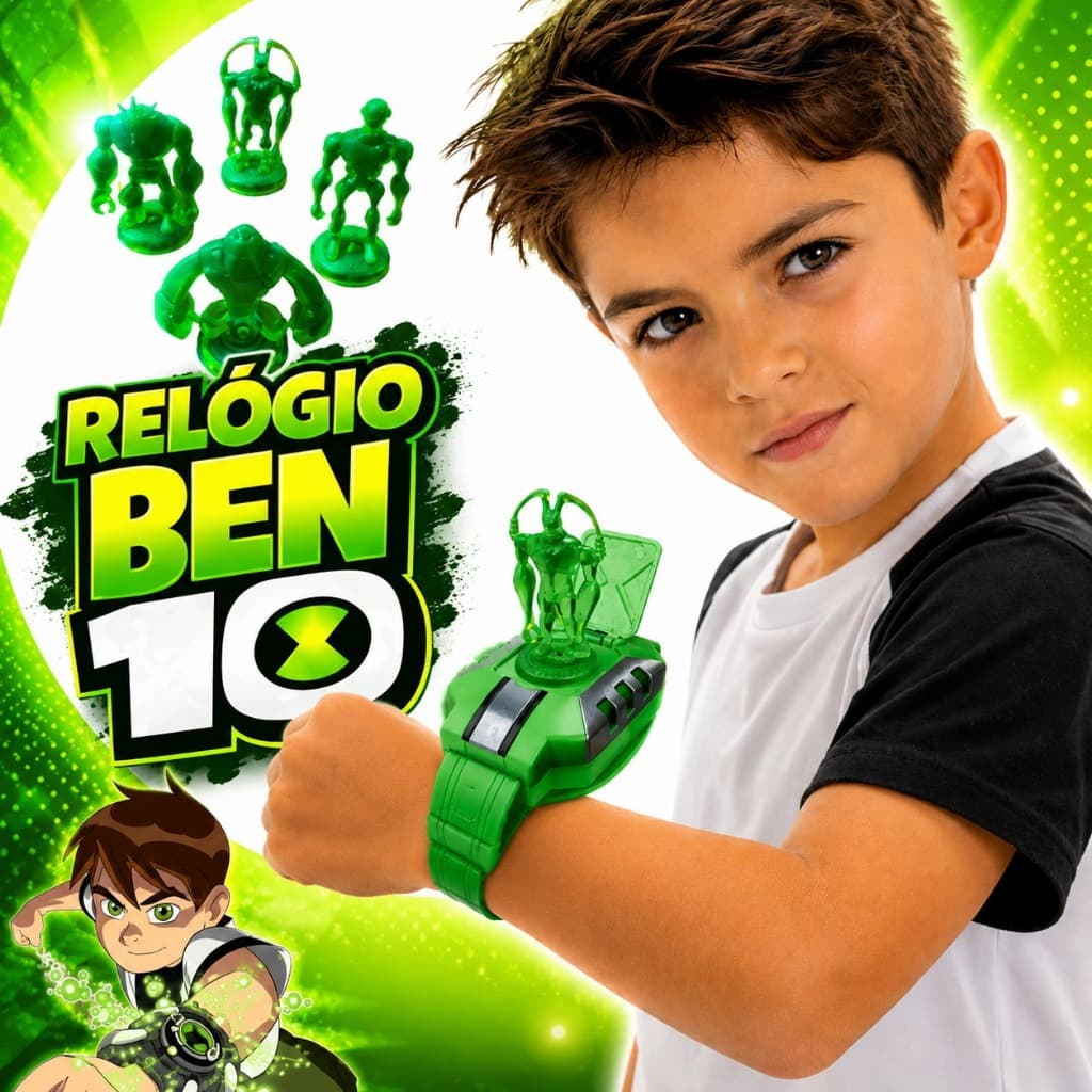 Relógio Ben 10 Infantil com Luz e Som Brinquedo Infantil Presente Omnitrix