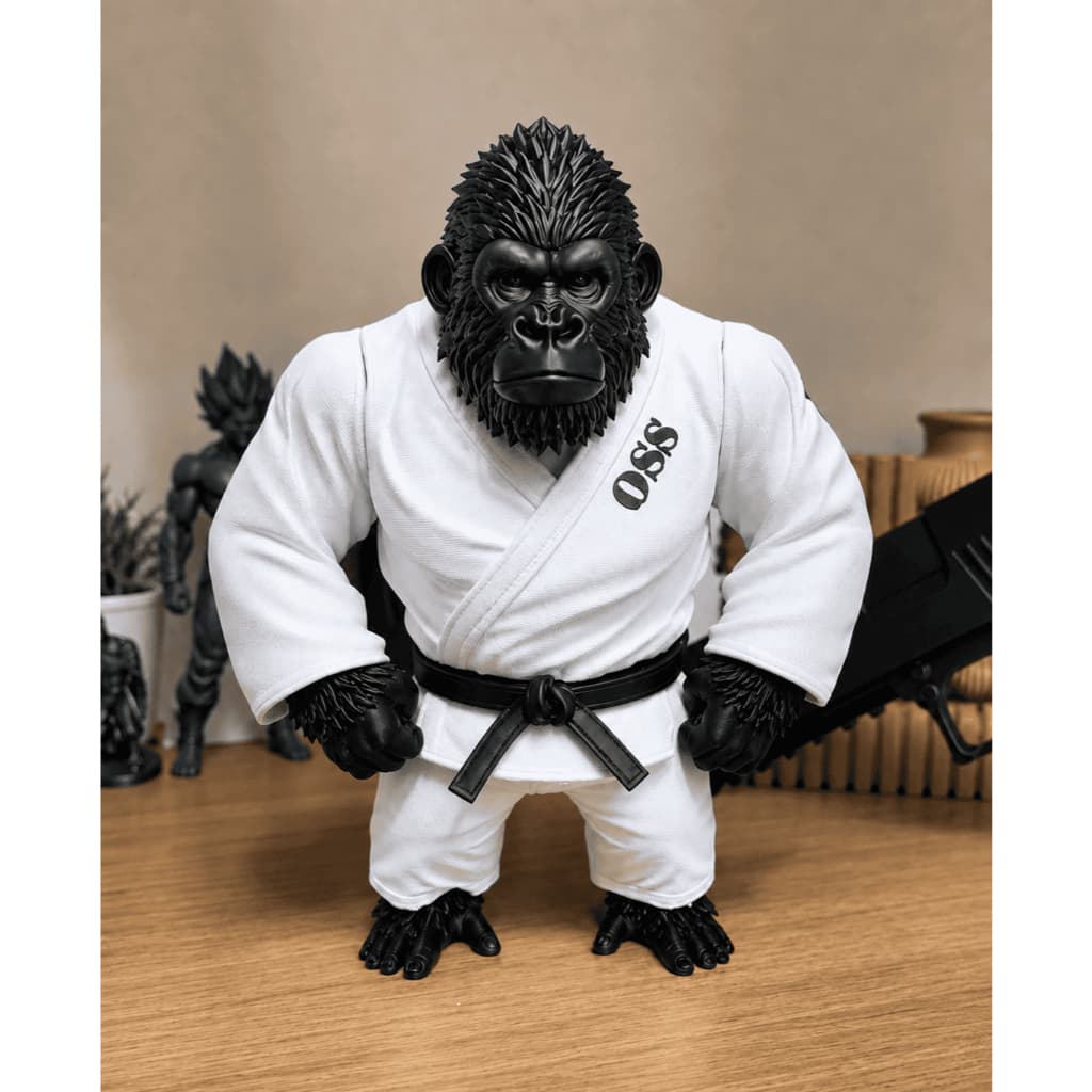 Gorila Jiu Jitsu| Decoração BJJ com Kimono Presente BJJ para Lutador
