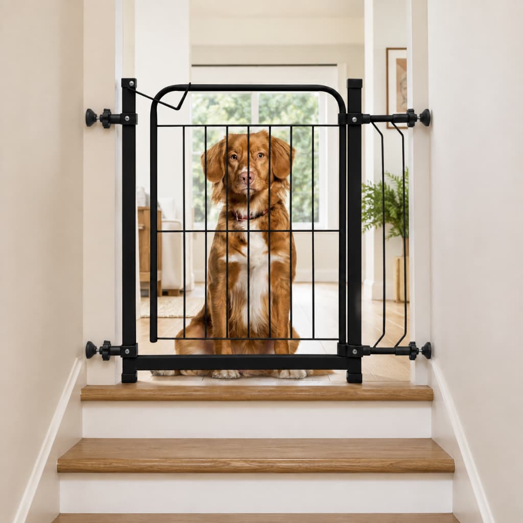 Portão Pet de Pressão 69cm com Extensor Grade de Proteção para Cachorros e Crianças
