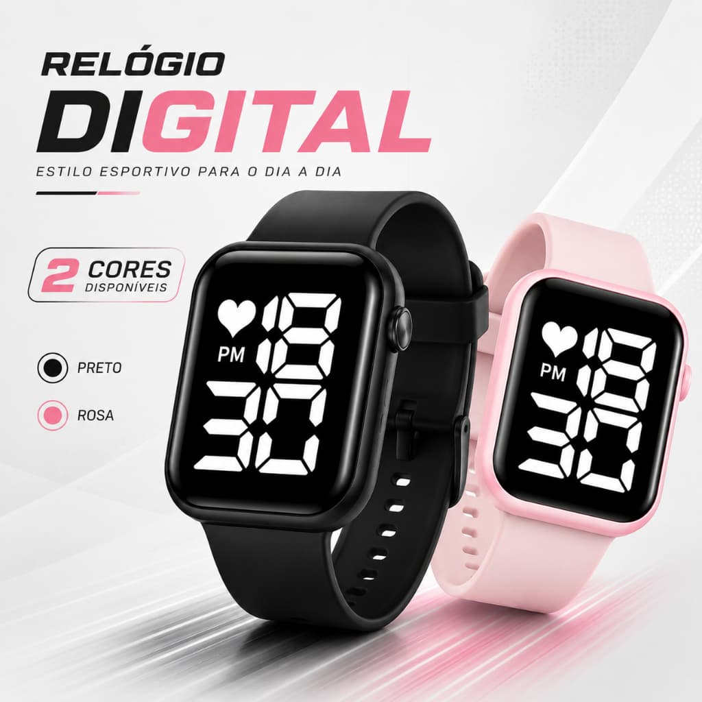 Relógio Digital Esportivo Resistente à Água Multifuncional com Cronômetro Alarme Luz LED SKMEI