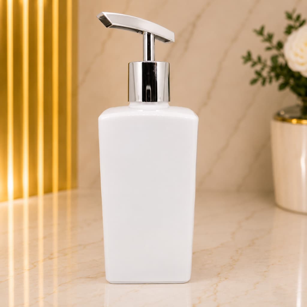 Porta Sabonete Líquido Crem  Detergente Álcool Gel Retangular Luxo