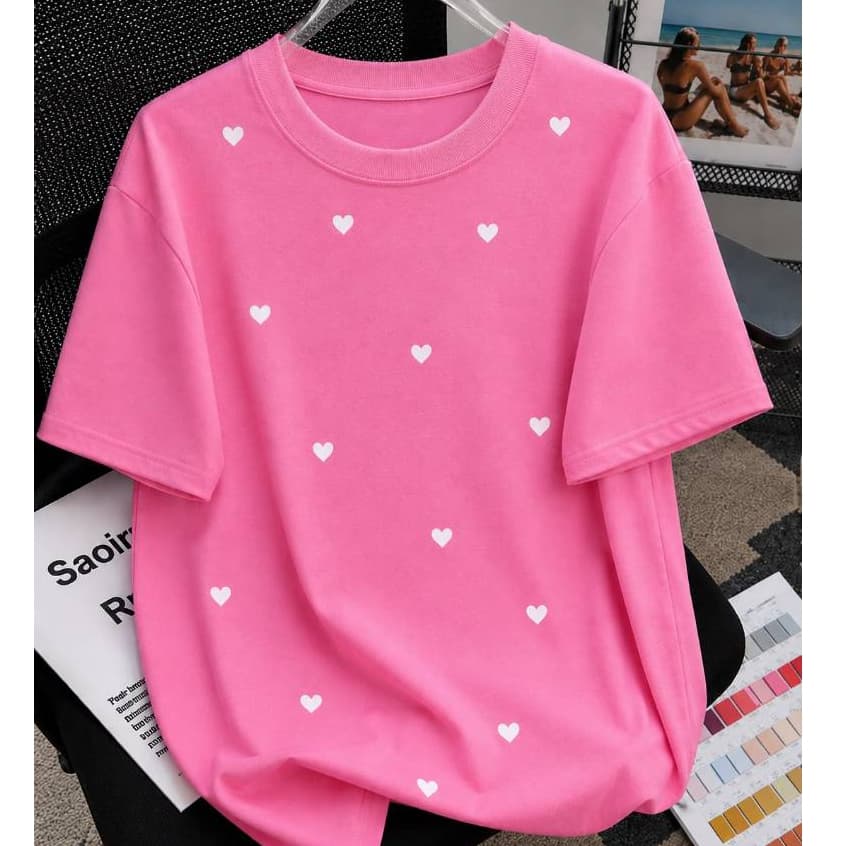 Kit 2 Blusas feminina manga curta colorida baby look