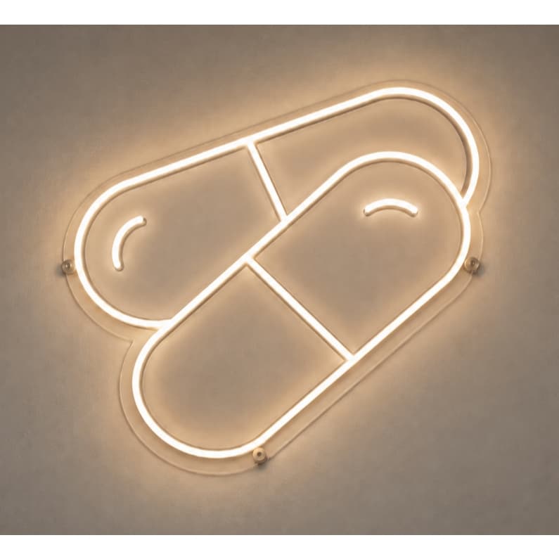 Painel LED Neon 1 geração branco quente Capsulas Personalizado