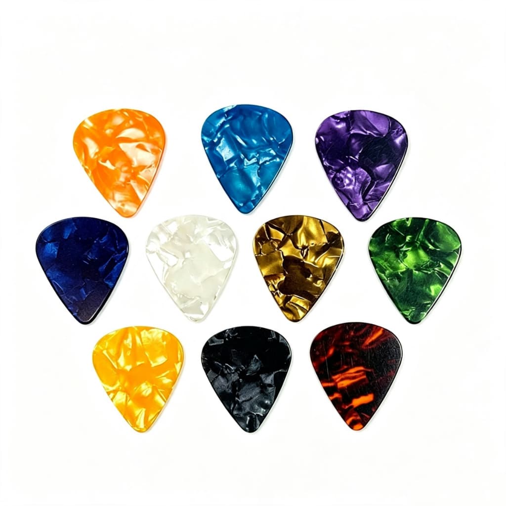 Palhetas de Guitarra ABS Cores Sortidas 1.0mm, Kit com 10 Unidades ，para Guitarra Elétrica, Violão e Ukulele
