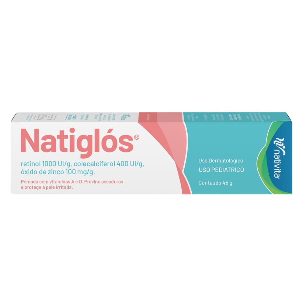 Natiglós 45g Pomada com Vitaminas A e D Para Prevenir Assaduras e Proteger a Pele